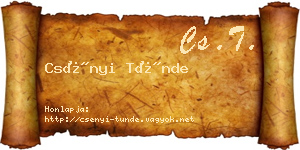 Csényi Tünde névjegykártya