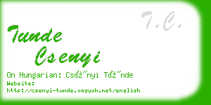 tunde csenyi business card